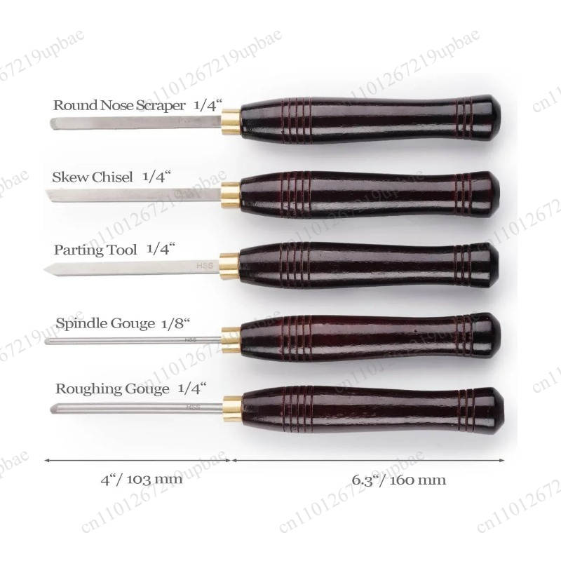 Chisel Set Wood - 5피스 HSS 선반 치즐 세트 고속강