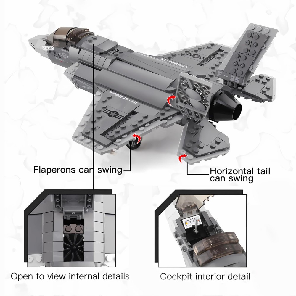 646개 F-35 라이트닝 II 비행기 블록 조립 세트 - Hand Plane Block 리뷰 및 가격