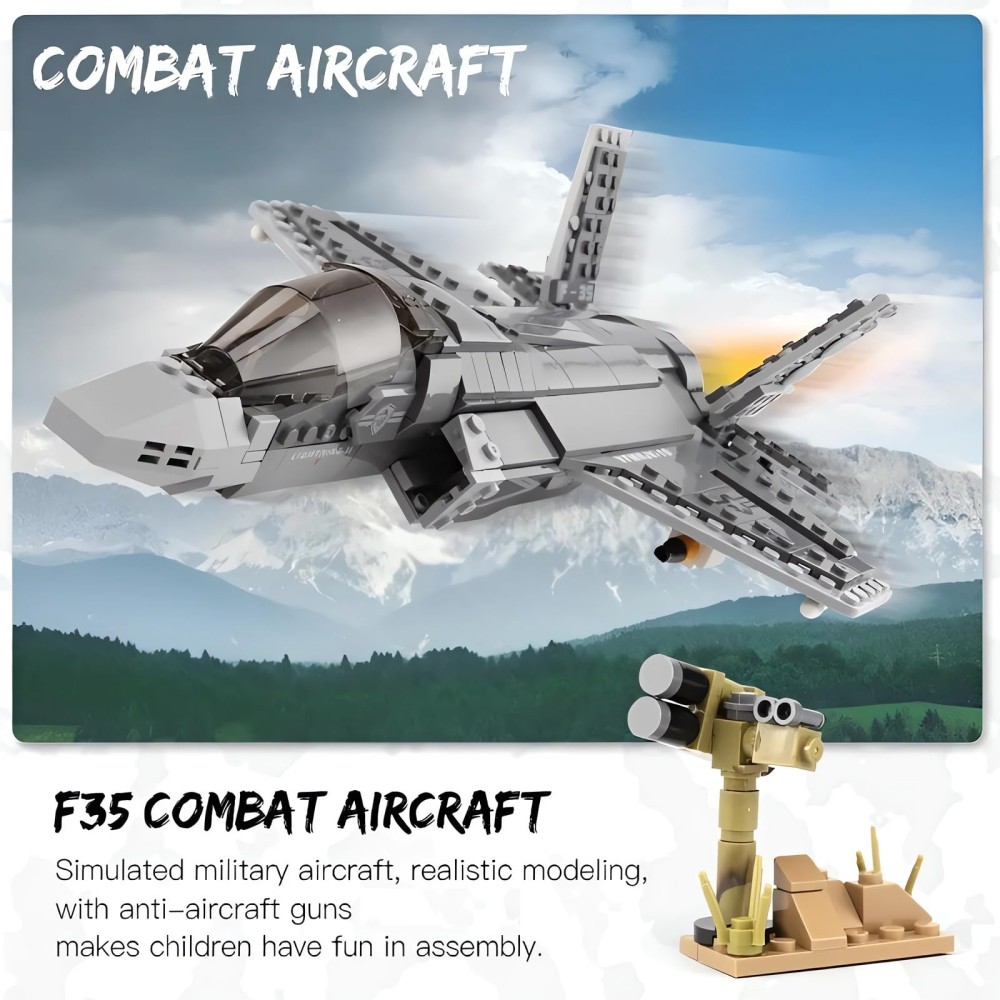 646개 F-35 라이트닝 II 비행기 블록 조립 세트 - Hand Plane Block 리뷰 및 가격