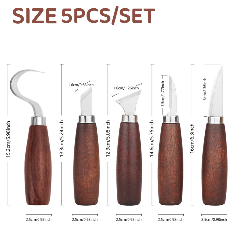 목각용 도구 5종 세트, 목공용 칼, 수공구 세트, 목 - Chisel Set Wood 리뷰 및 가격