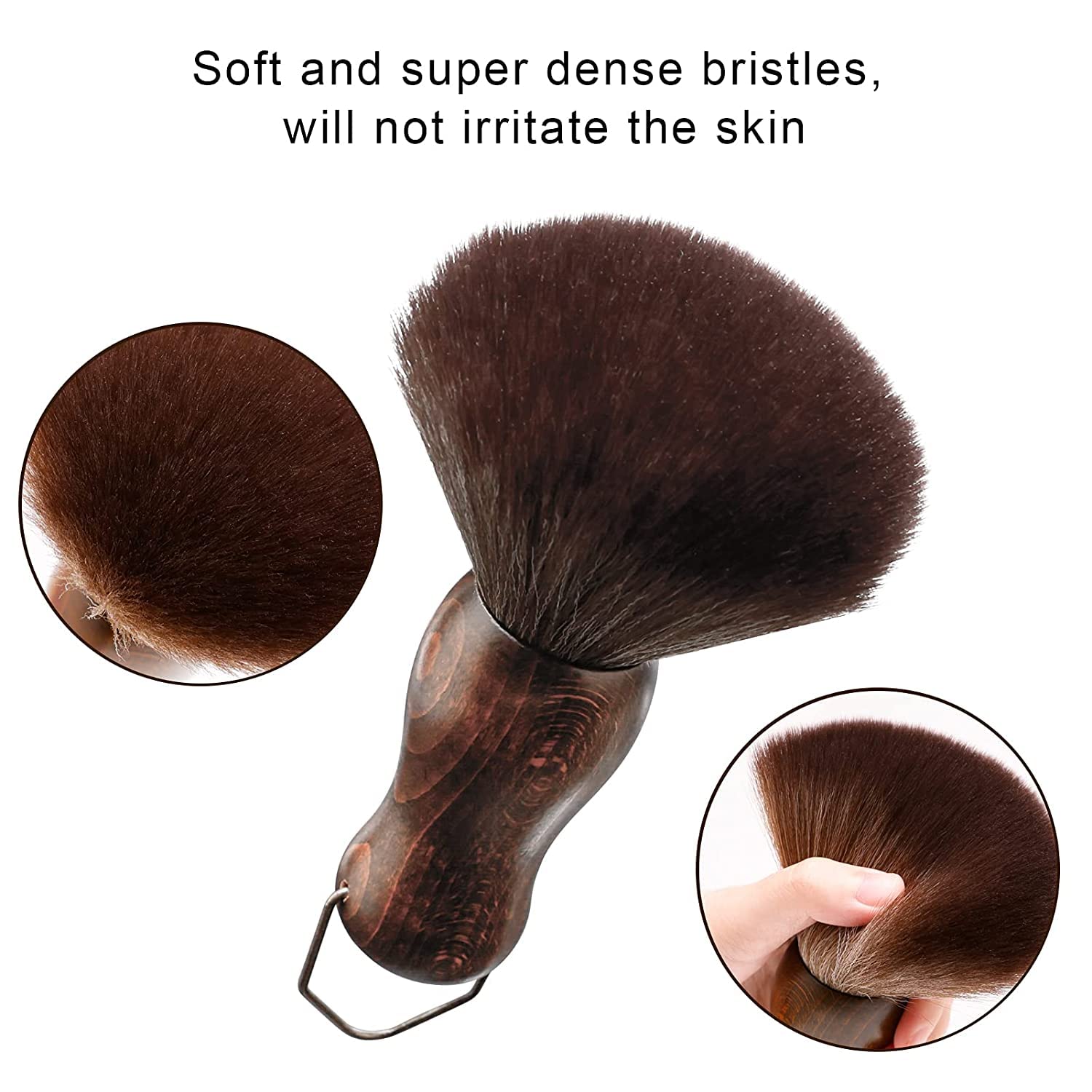2Pcs 목 먼지 떨이 브러쉬 세트 나무 손잡이 미용  - Chisel Set Wood 리뷰 및 가격